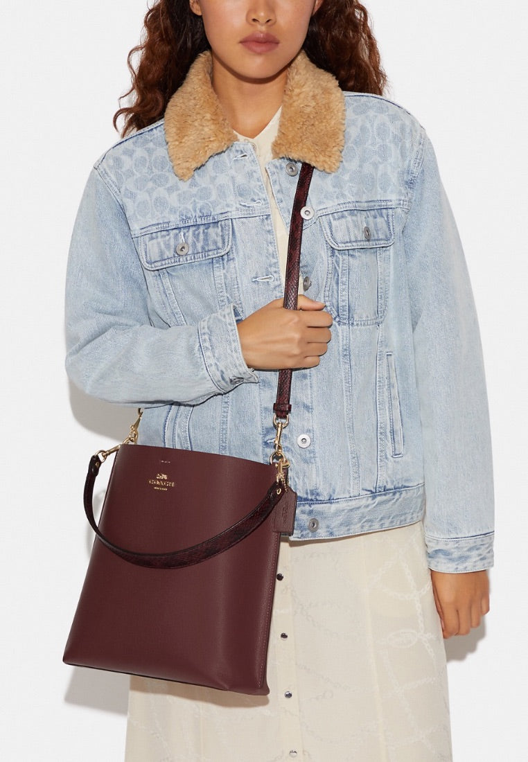 Mollie Bucket Bag Wine Multi