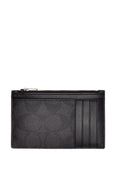 Zip Card Case In Signature Canvas Black