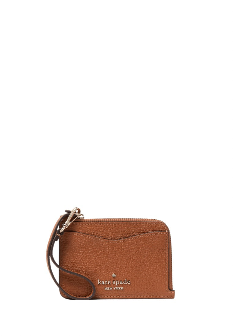 Leila Small Card Holder Wristlet Warm Gingerbread