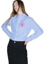 Cotton Shirt Candy Stripe Blue Pink