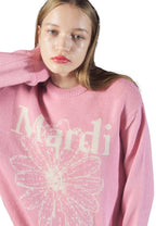 Cotton Pullover FlowerMardi Pink Ivory