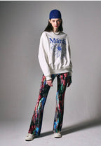 Sweatshirt Flower Mardi White Vivid Blue