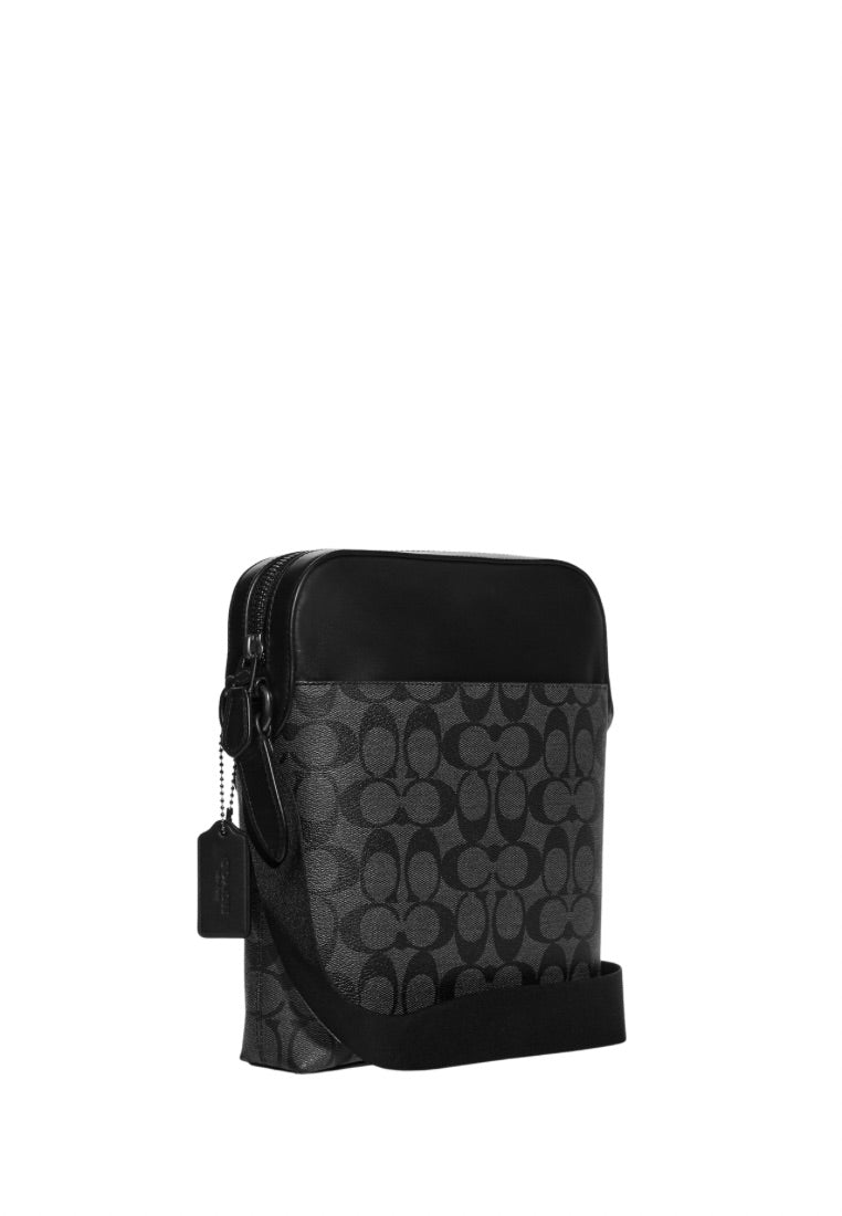 Houston Flight Bag In Signature Canvas Charcoal Black
