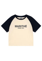 W Raglan Regular Logo Tee Navy