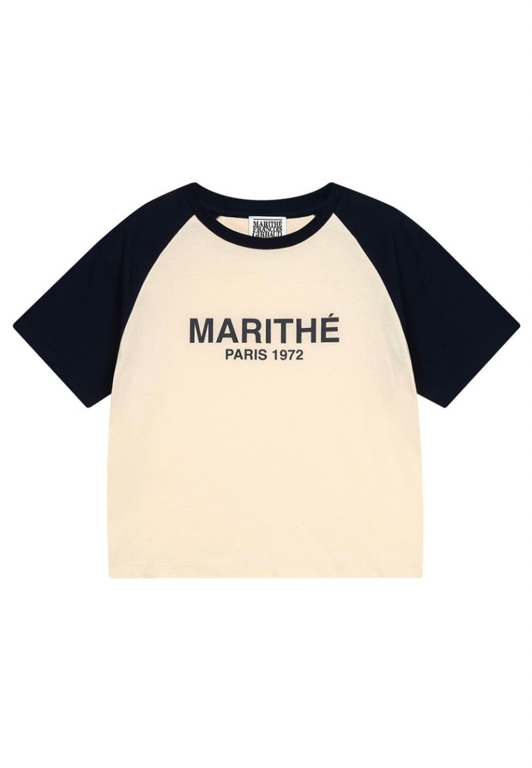 W Raglan Regular Logo Tee Navy