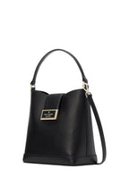 Reegan Smooth Leather Bucket Black