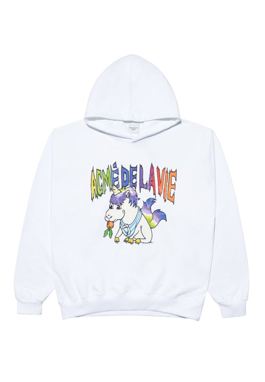 Rainbow Unicorn Hoodie White