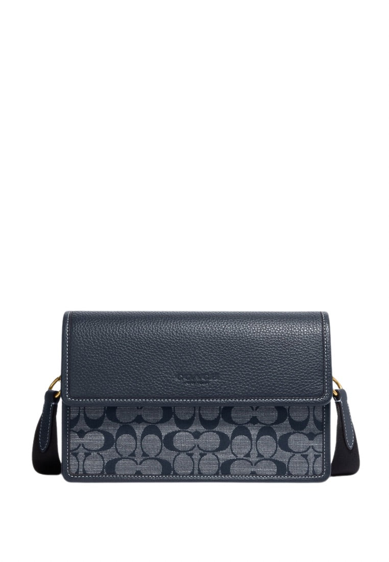 Turner Flap Crossbody In Signature Chambray Denim