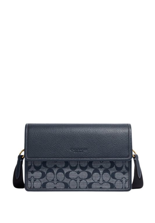 Turner Flap Crossbody In Signature Chambray Denim