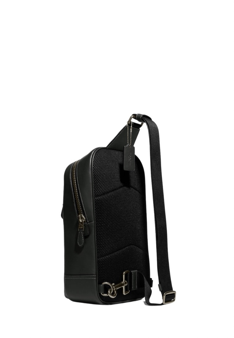 Westway Pack In Colorblock Signature Canvas With Coach Patch Charcoal Amazon Green