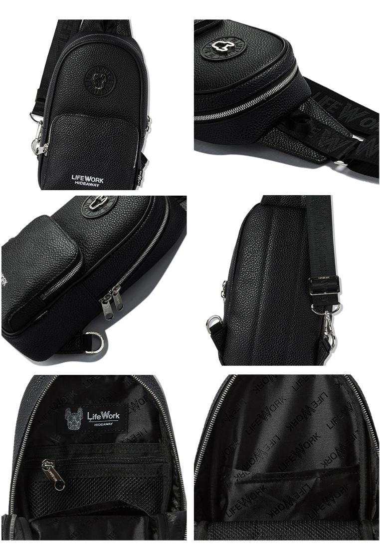 Modern Eco Leather Slingbag Black