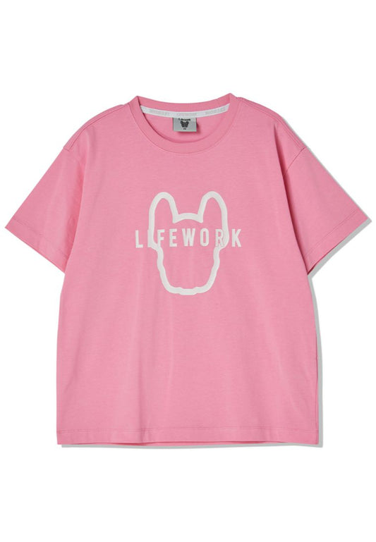 Figure Silhouette T-Shirt Pink