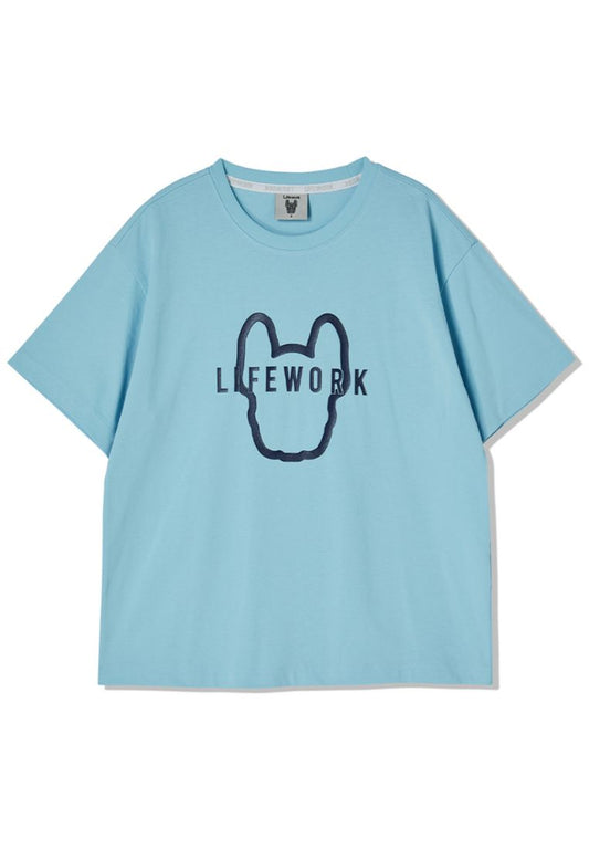 Figure Silhouette T-Shirt Sky Blue