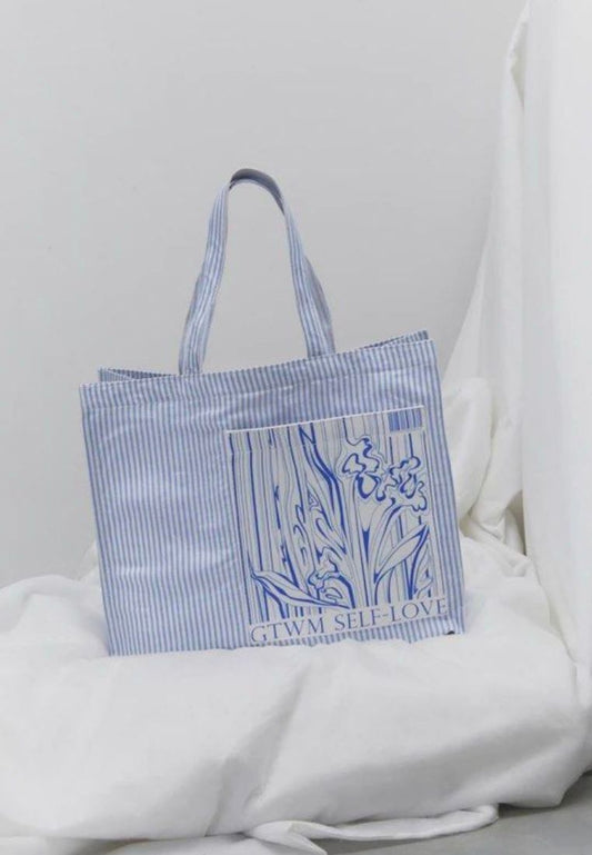 Floral Barcode Box Tote