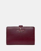Floral Interior Medium Bifold Wallet Grenache