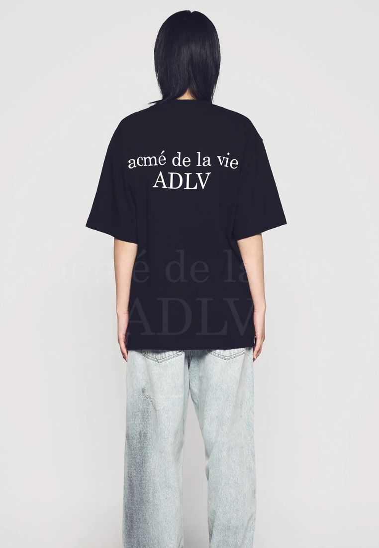 Flower Earrings Girl Baby Face Short Sleeve T-Shirt Black