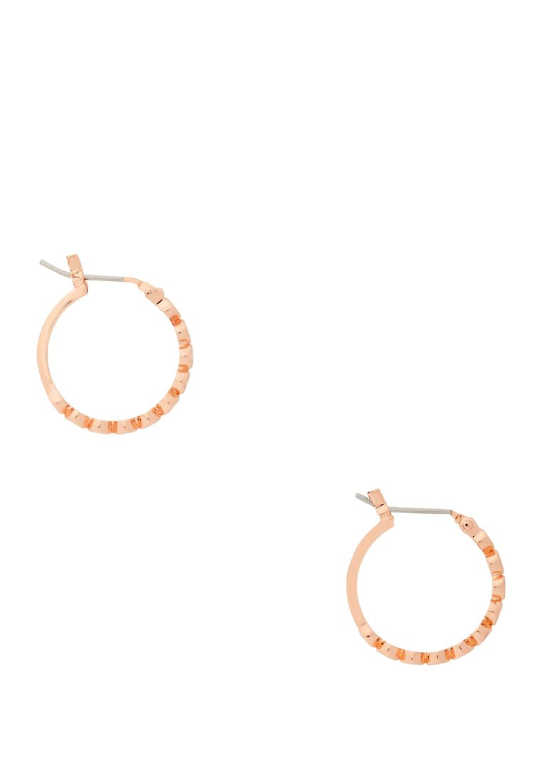 Full Circle Huggies Clear Rose Gold