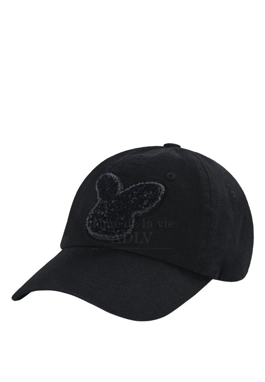 Fuzzy Rabbit Boucle Ball Cap Black
