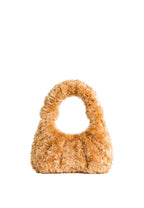Gabbi Faux Fur Medium Ruched Hobo Handbag - Light Brown