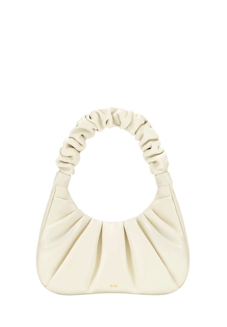 Gabbi Ruched Hobo Handbag - White