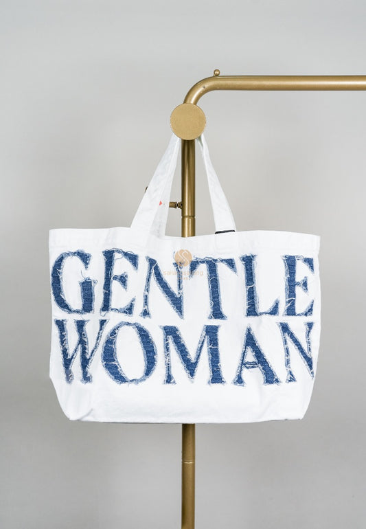 [DEFECT SALE 19] Denim Tote Bag White