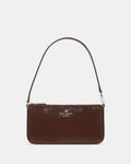 Gemini Shiny Leather Mini Bag Hot Fudge