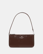 Gemini Shiny Leather Mini Bag Hot Fudge