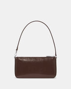 Gemini Shiny Leather Mini Bag Hot Fudge