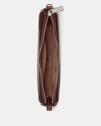 Gemini Shiny Leather Mini Bag Hot Fudge