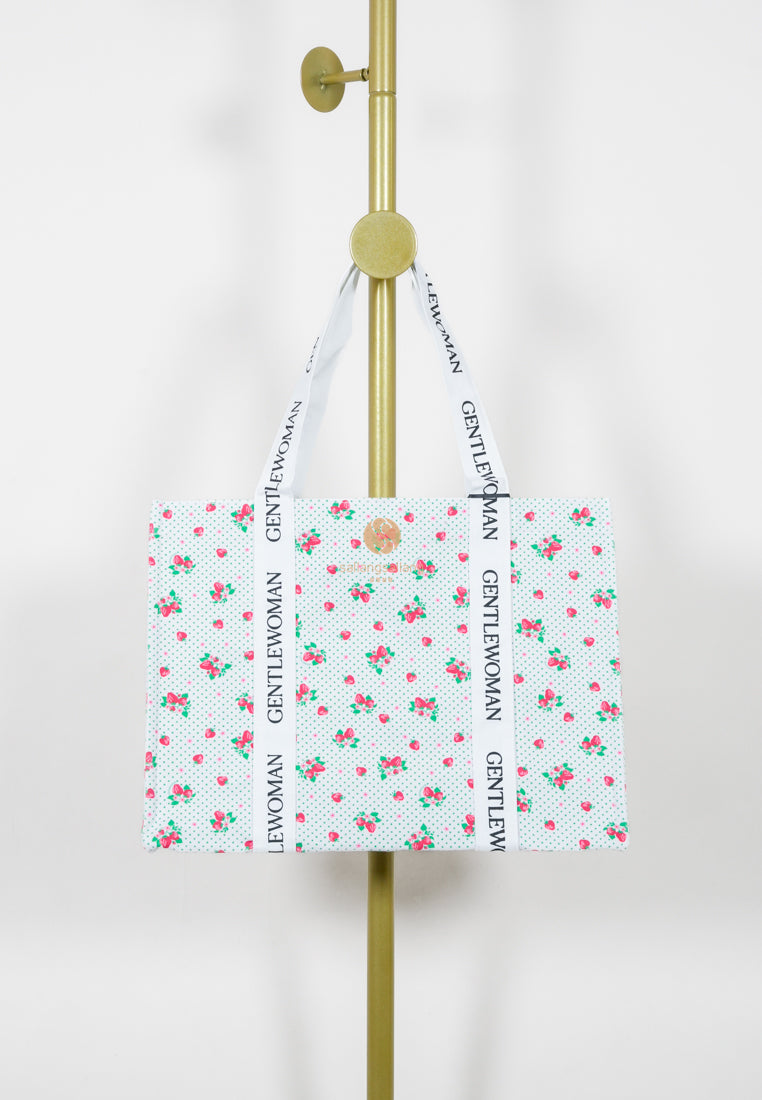 [DEFECT SALE 143] Bloom Of Strawberry Box Tote