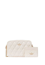 Glimmer Quilted Patent Leather Boxed Crossbody Set Parchment