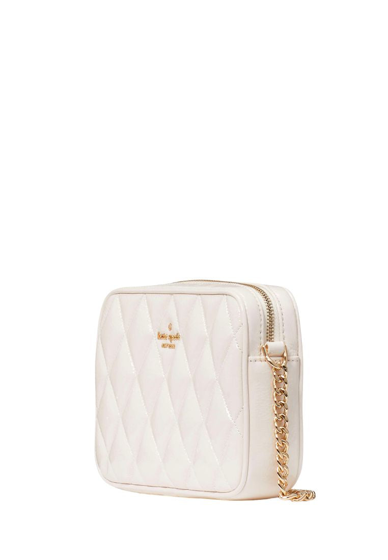 Glimmer Quilted Patent Leather Boxed Crossbody Set Parchment