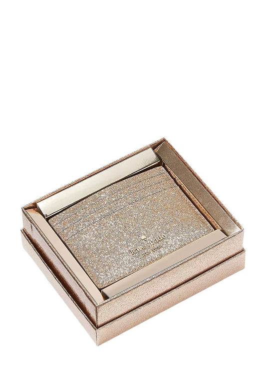 Glimmer Small Slim Card Holder Gold