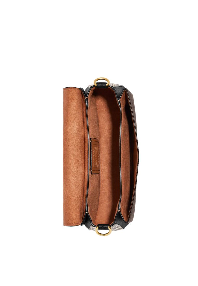 Grace Shoulder Bag In Signature Canvas Brown Black Multi