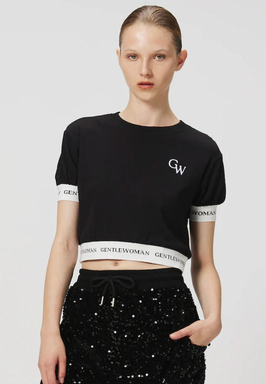 Midnight Short Sleeve Top Black