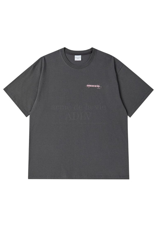 Hand Sketch Bear Short Sleeve T-Shirt Charcoal