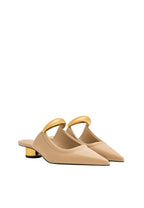 Helena Pierced Mules - Khaki