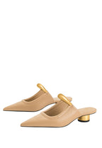 Helena Pierced Mules - Khaki