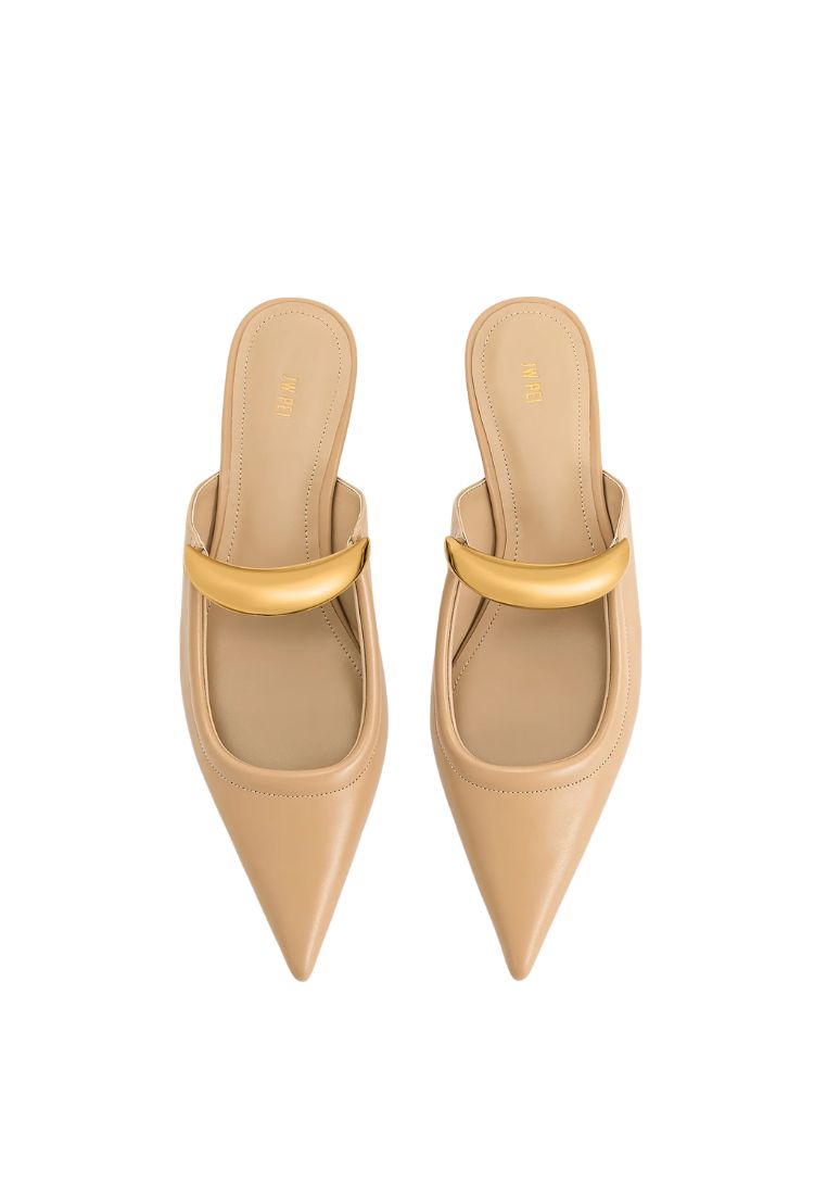 Helena Pierced Mules - Khaki