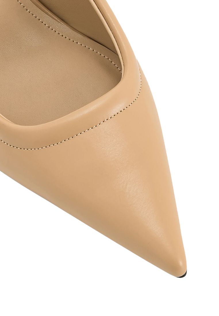 Helena Pierced Mules - Khaki