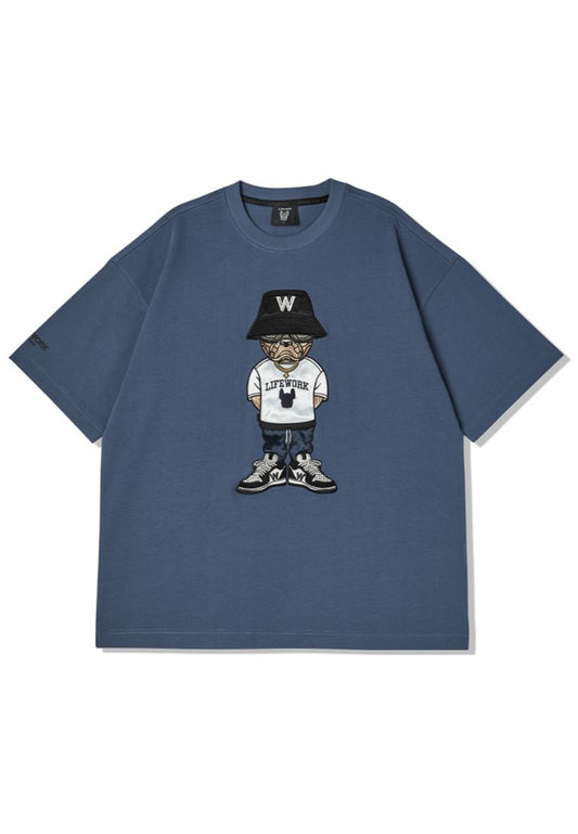Hipdog Applique T-Shirt Dark Blue