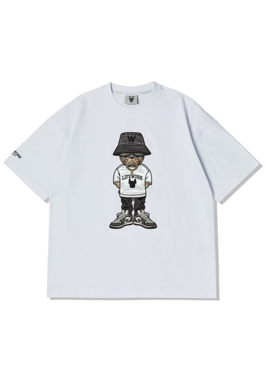 Hipdog Applique T-Shirt White
