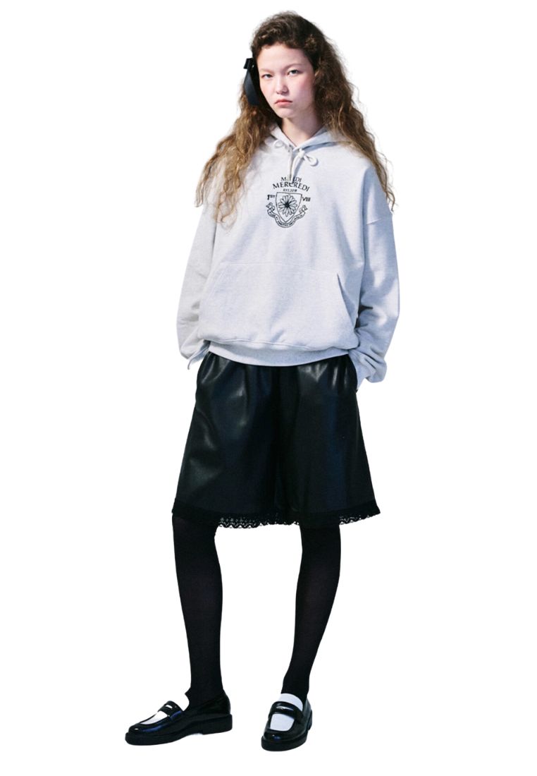 Hoody Alumni Small Emblem Needlework Oatmeal Black