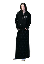 Hoody Zip Up Alumni Classique Black White