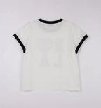 I LOVE ROLA Patchwork Ringer T-Shirt White