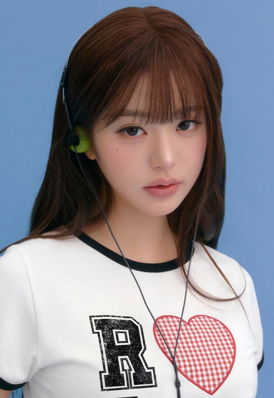 I LOVE ROLA Patchwork Ringer T-Shirt White