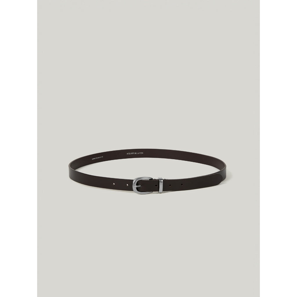 [DEFECT 456] SOBRE AMPLE LEATHER BELT organ brown 20 mm