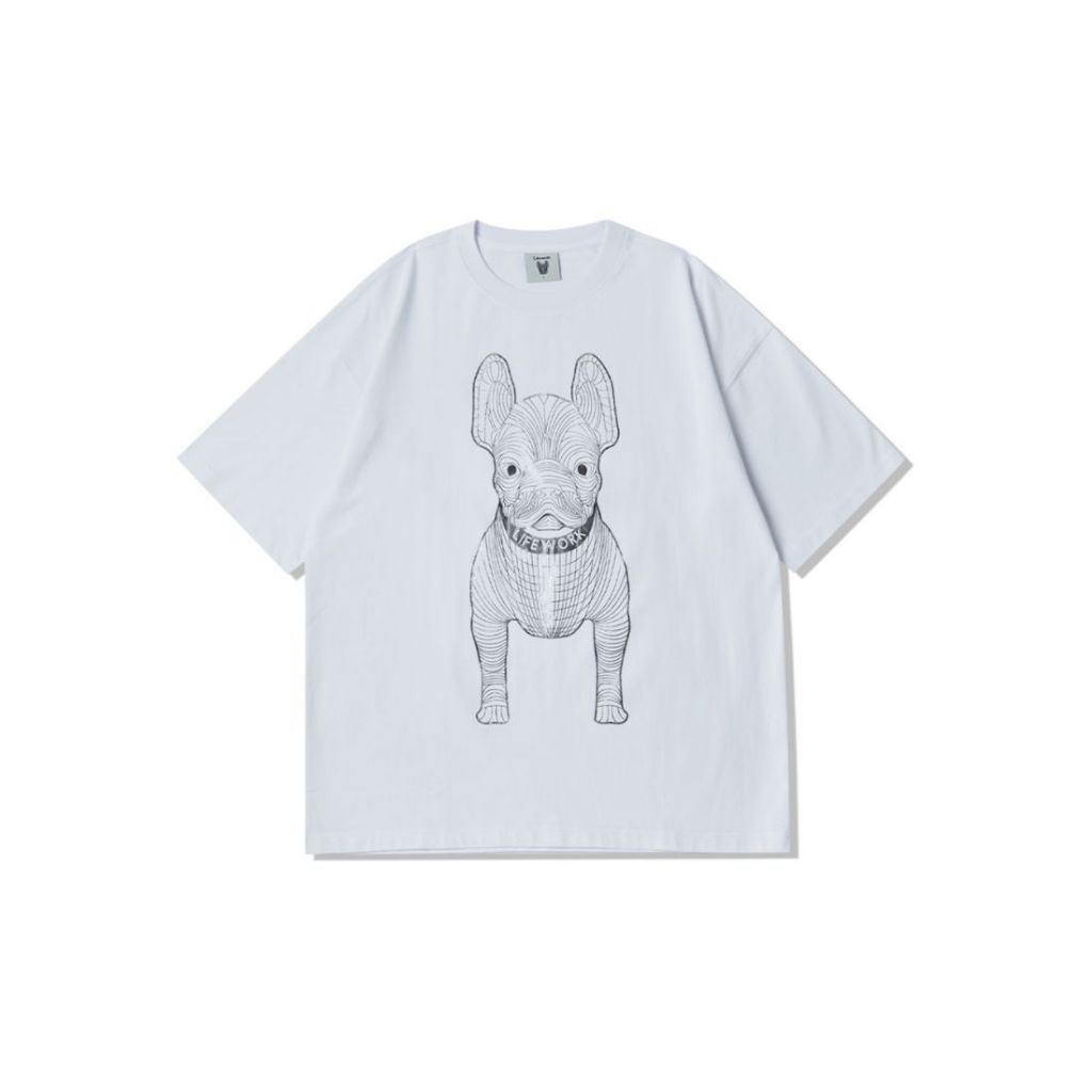 [DEFECT 444] Silver Big Radog T-Shirt White SIZE XS