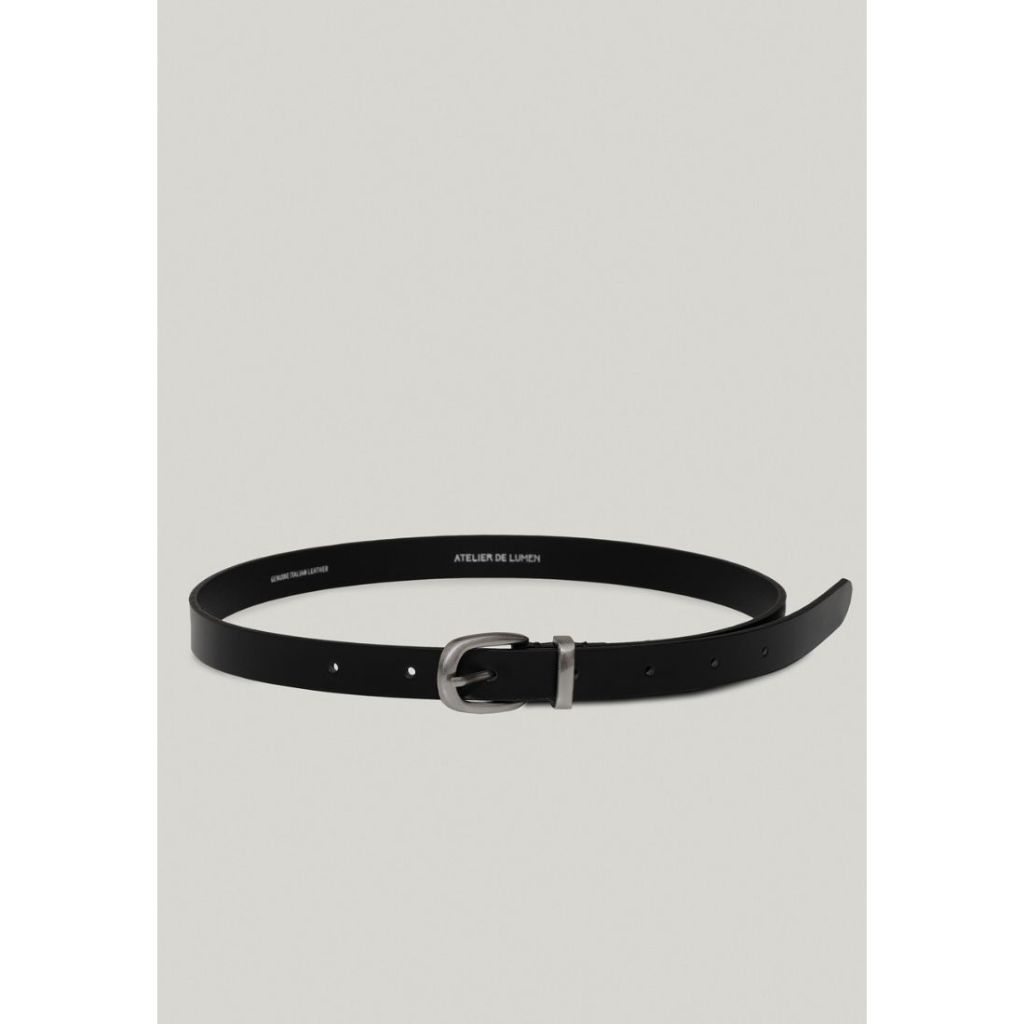 [DEFECT 443] SOBRE LEATHER BELT SOFT BLACK 25 MM