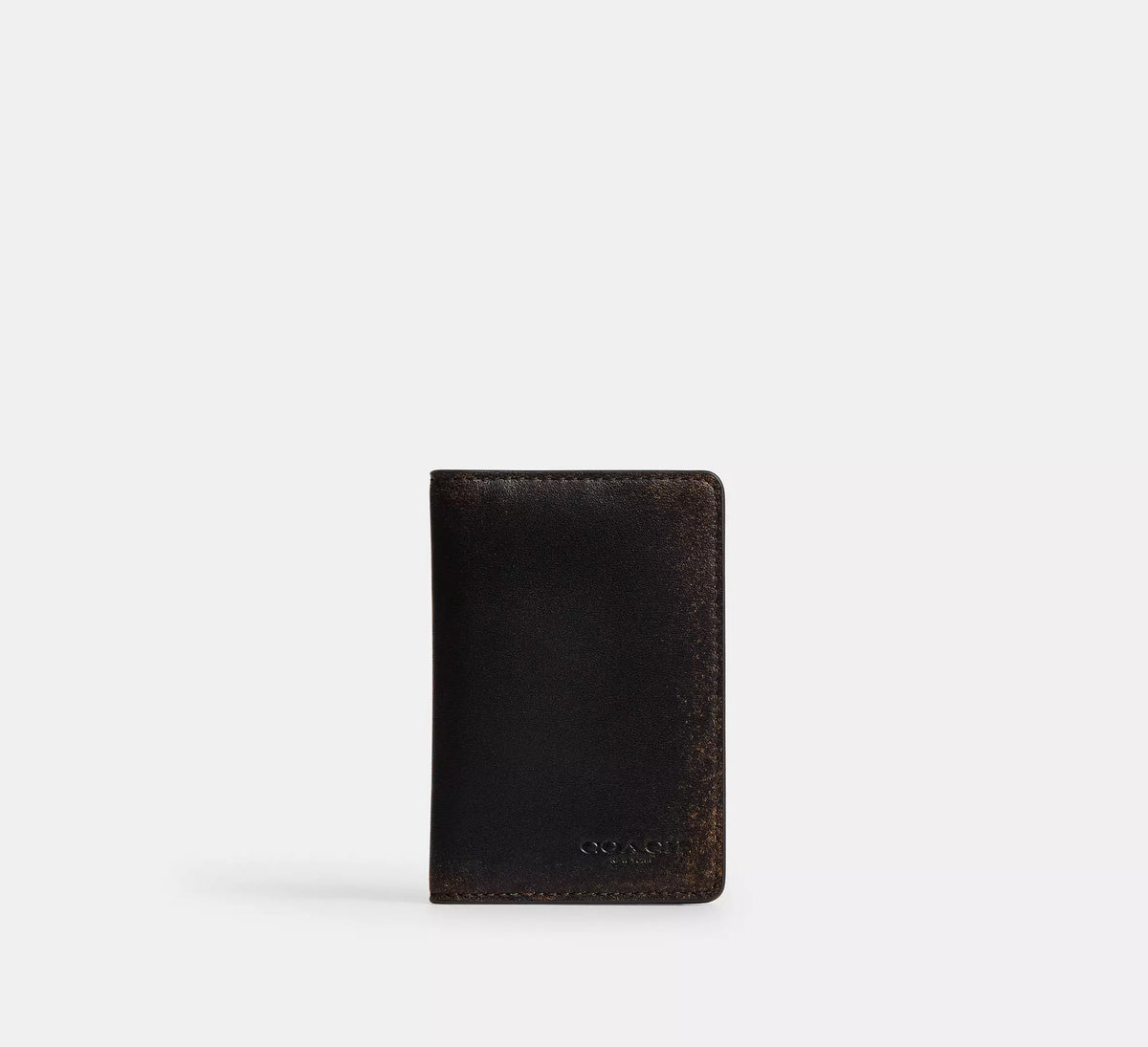 Id Card Wallet In Loved Leather Black Brown